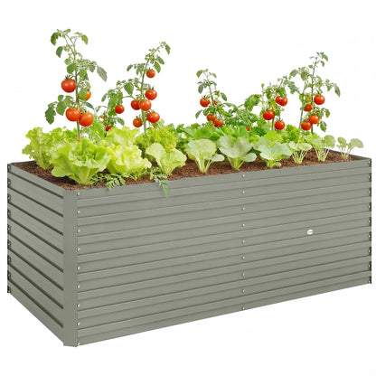 5' x 3' x 2' Galvanized Raised Garden Bed, Light Grey Planter Box, Light Grey Galvanized Planter Boxes at Gallery Canada