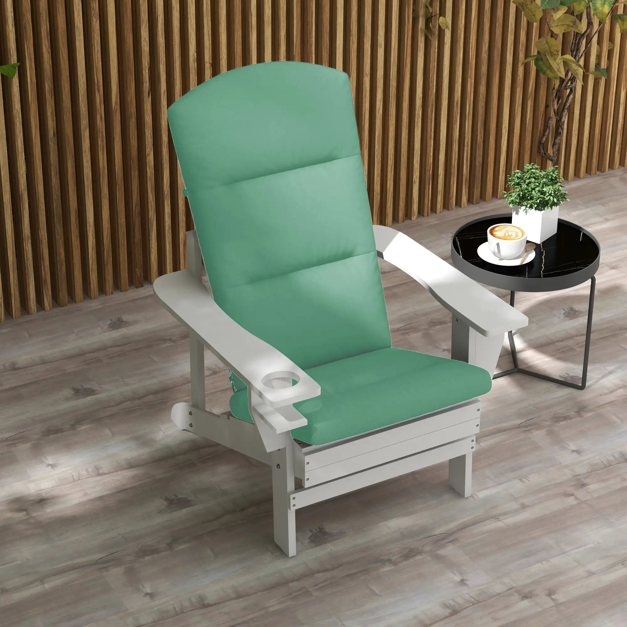 Adirondack Chair Cushion, with Back and Ties, Green Patio Chair Cushions at Gallery Canada