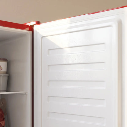 Upright Freezer 2.1 Cubic Feet, Reversible Door, 2 Shelves, Red