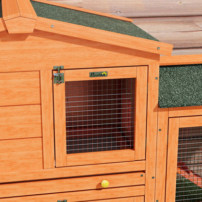 Two-Level Rabbit Hutch, Small Animal House, Pet Bunny Cage, Outdoor Run Rabbit Hutch at Gallery Canada