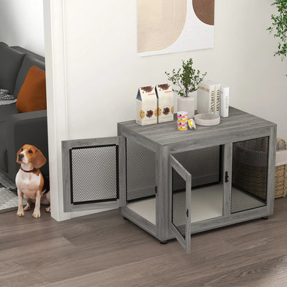 Pet Crate End Table, Water-resistant Cushion, Large Medium Dogs, Grey Houses, Kennels & Pens at Gallery Canada