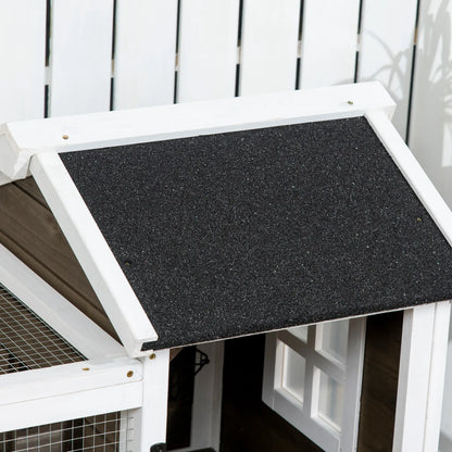 Rabbit Cage with Wheels, Ramp, Run, Tray, Indoor Outdoor Rabbit Hutch at Gallery Canada