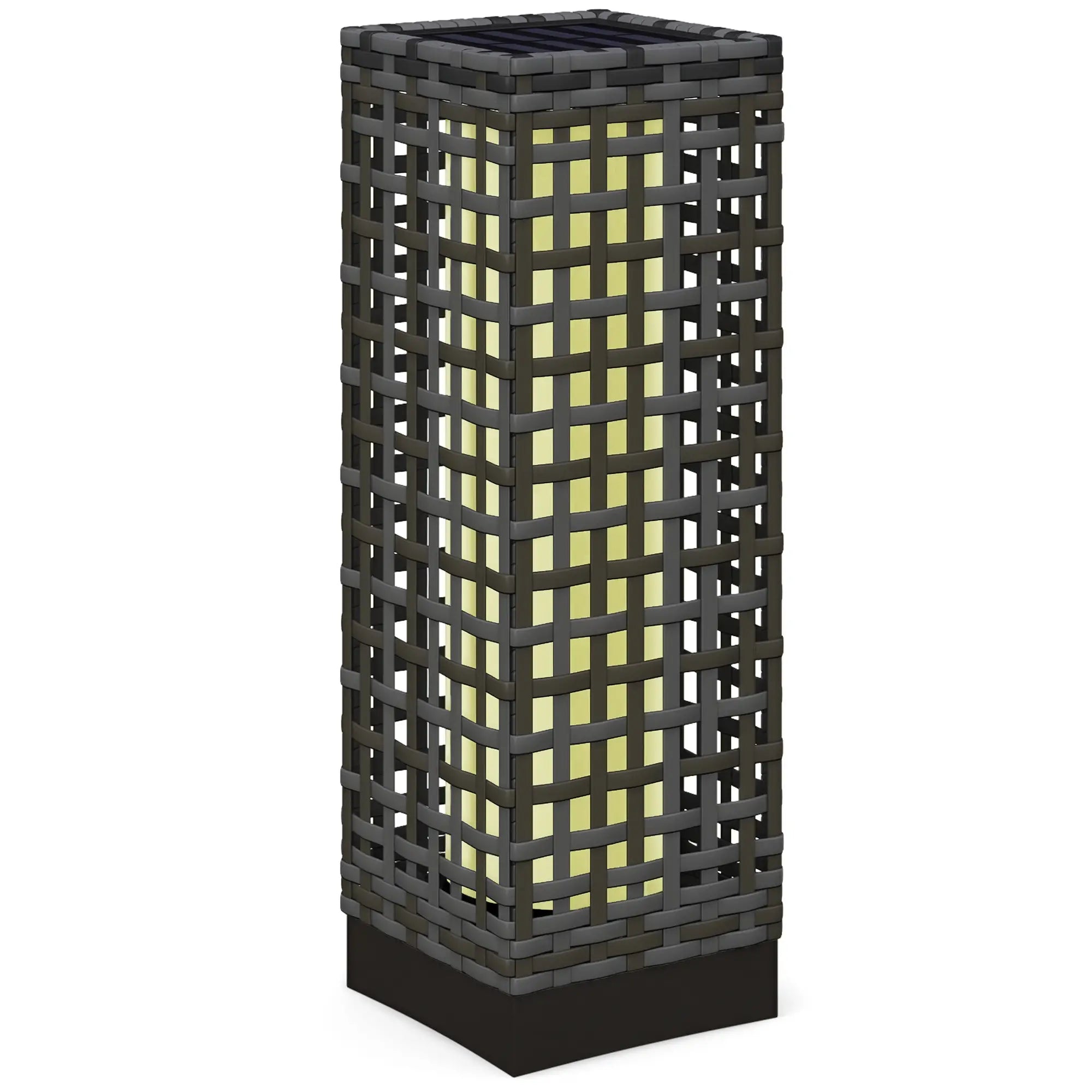 Solar Outdoor Floor Lamp, IP44, Auto LED Lights, Grey Solar Post Lamps at Gallery Canada