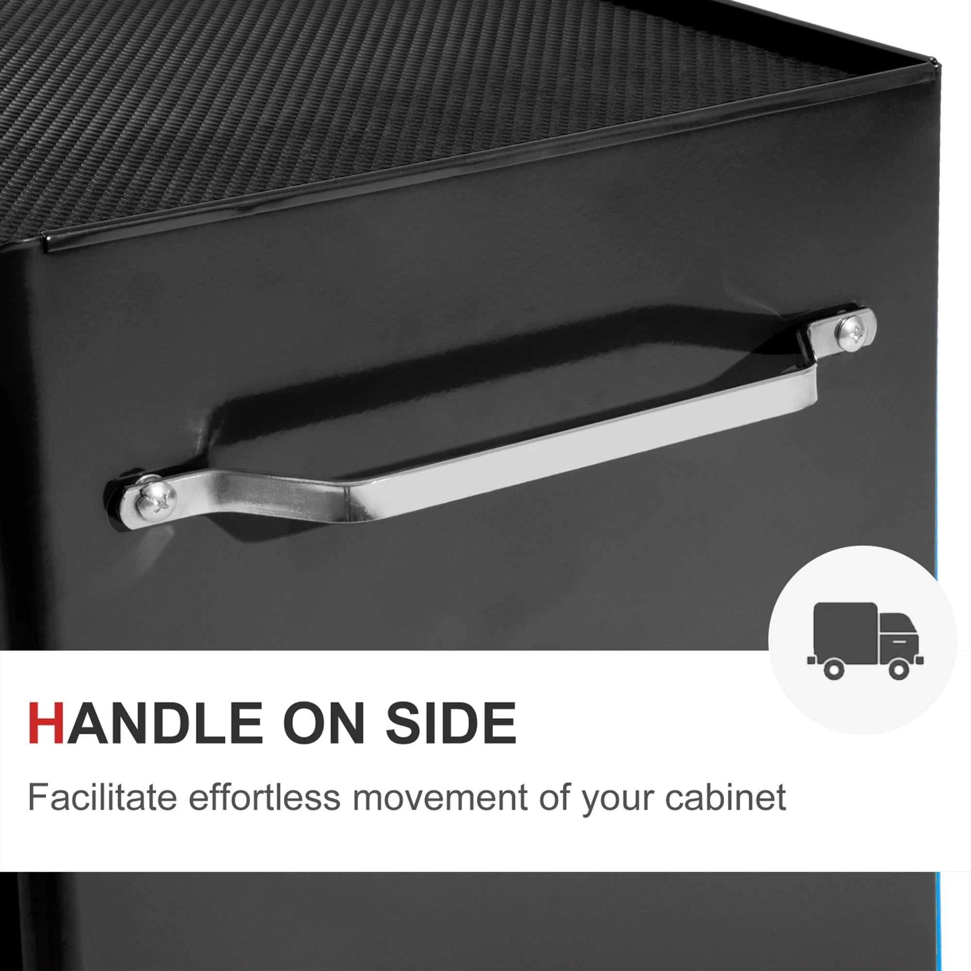 5-Drawer Rolling Tool Cabinet, Lockable Tool Chest, Black Tool Organizers at Gallery Canada