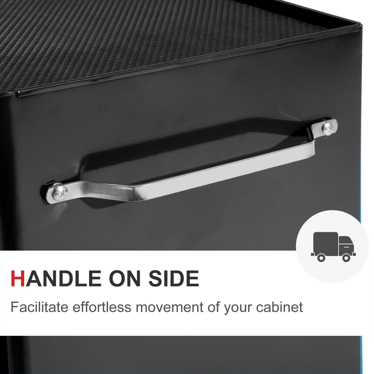 5-Drawer Rolling Tool Cabinet, Lockable Tool Chest, Black Tool Organizers at Gallery Canada