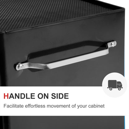 5-Drawer Rolling Tool Cabinet, Lockable Tool Chest, Black Tool Organizers at Gallery Canada