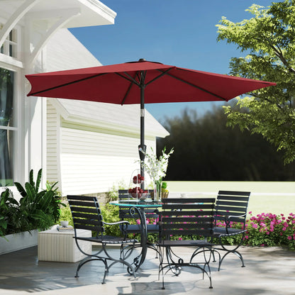 9FT Patio Umbrella, Tilt Crank, 6 Ribs, UV Protection Sun Umbrellas at Gallery Canada