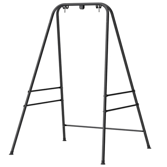 Hanging Hammock Stand, Porch Swing Chair, Indoor Outdoor Construction Hammock Stands Black at Gallery Canada