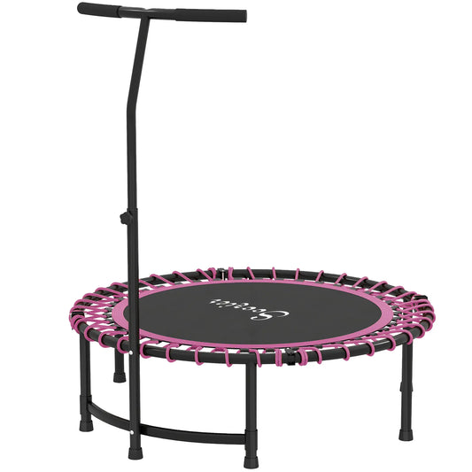 45" Mini Trampoline For Adults, Foldable Fitness Rebounder Trampolines Pink at Gallery Canada