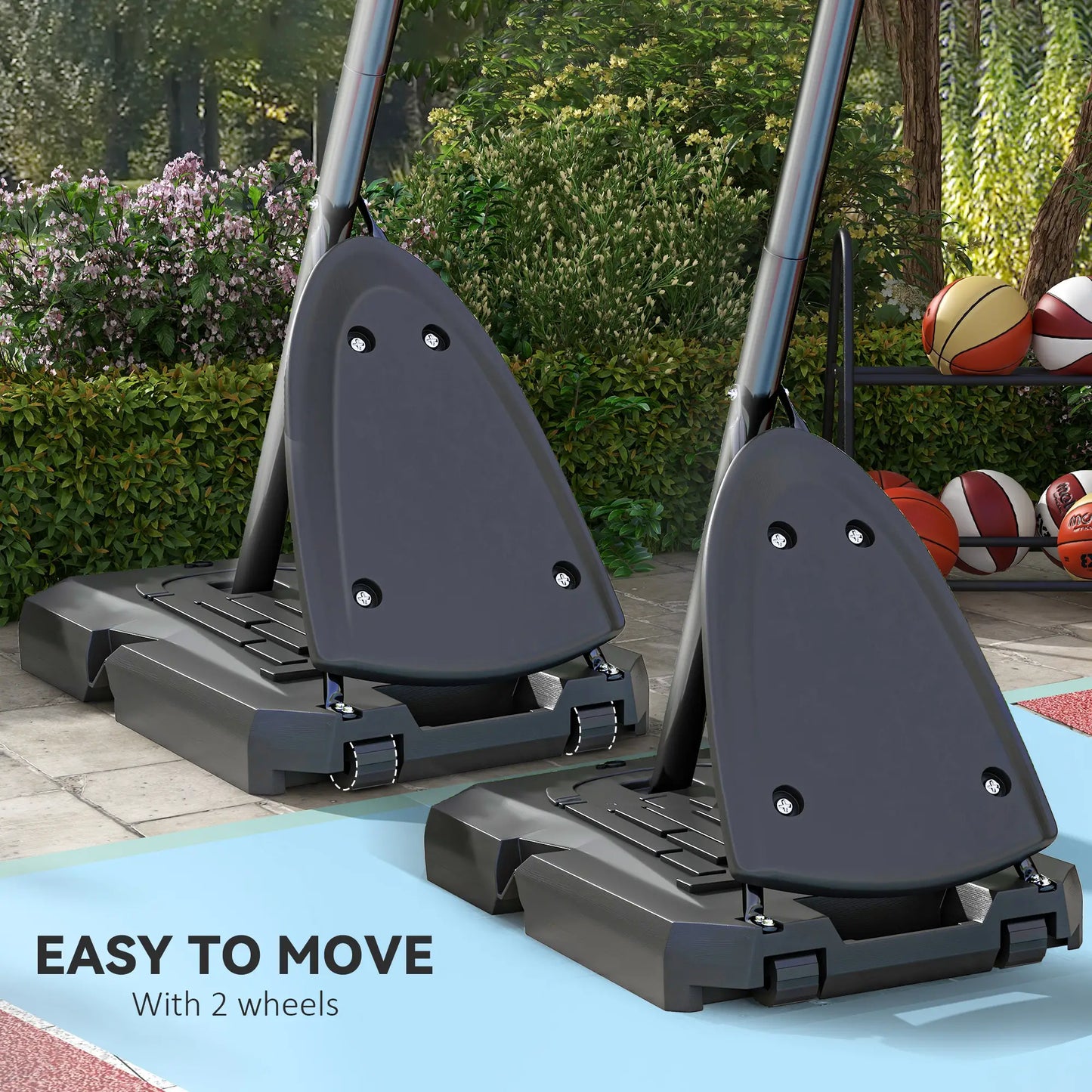 Portable Basketball Hoop and Stand with Backboard, 115.4"-137.8" Height Adjustable Basketball at Gallery Canada