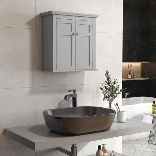 Bathroom Medicine Cabinet, Modern Wall Cabinet with Adjustable Shelves and 2 Doors for Laundry Room - Gallery Canada