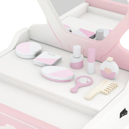 Kids Vanity Set with Lights, Mirror & Drawer, Girls 3-6, Pink Toy Vanity at Gallery Canada