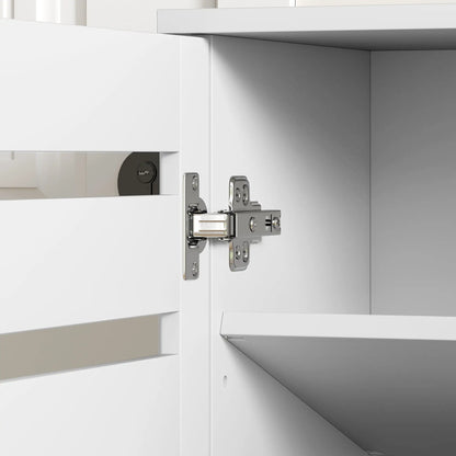 Narrow Shoe Cabinet, Slatted Doors, Adjustable Shelves, 20 Pairs, White Shoe Storage Cabinets & Racks at Gallery Canada