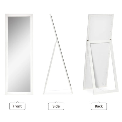 58" x 20" Full Length Mirror, Floor Standing, Bedroom Living Room, White Full Length Mirrors at Gallery Canada