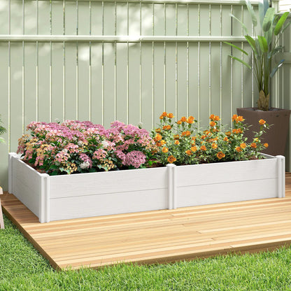 Vinyl Raised Garden Bed Kit, 6.5 x 3 x 1ft, White Raised Garden Beds at Gallery Canada