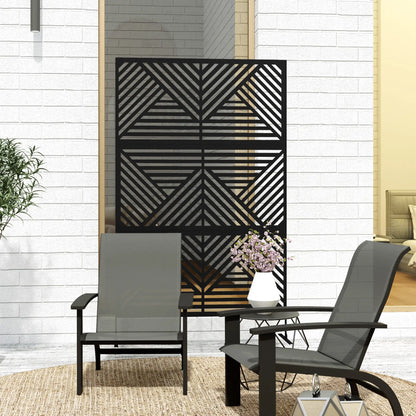 Metal Outdoor Privacy Screen, 78" x 48", Black Side Awnings at Gallery Canada