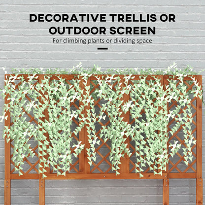 Wood Outdoor Bench with Trellis, 2 Planter Boxes, Privacy Panel, Brown Patio Chairs at Gallery Canada