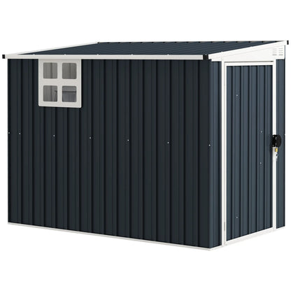 4' x 8' Metal Garden Shed, Outdoor Storage with Window, 2 Vents, Lockable Door Sheds at Gallery Canada
