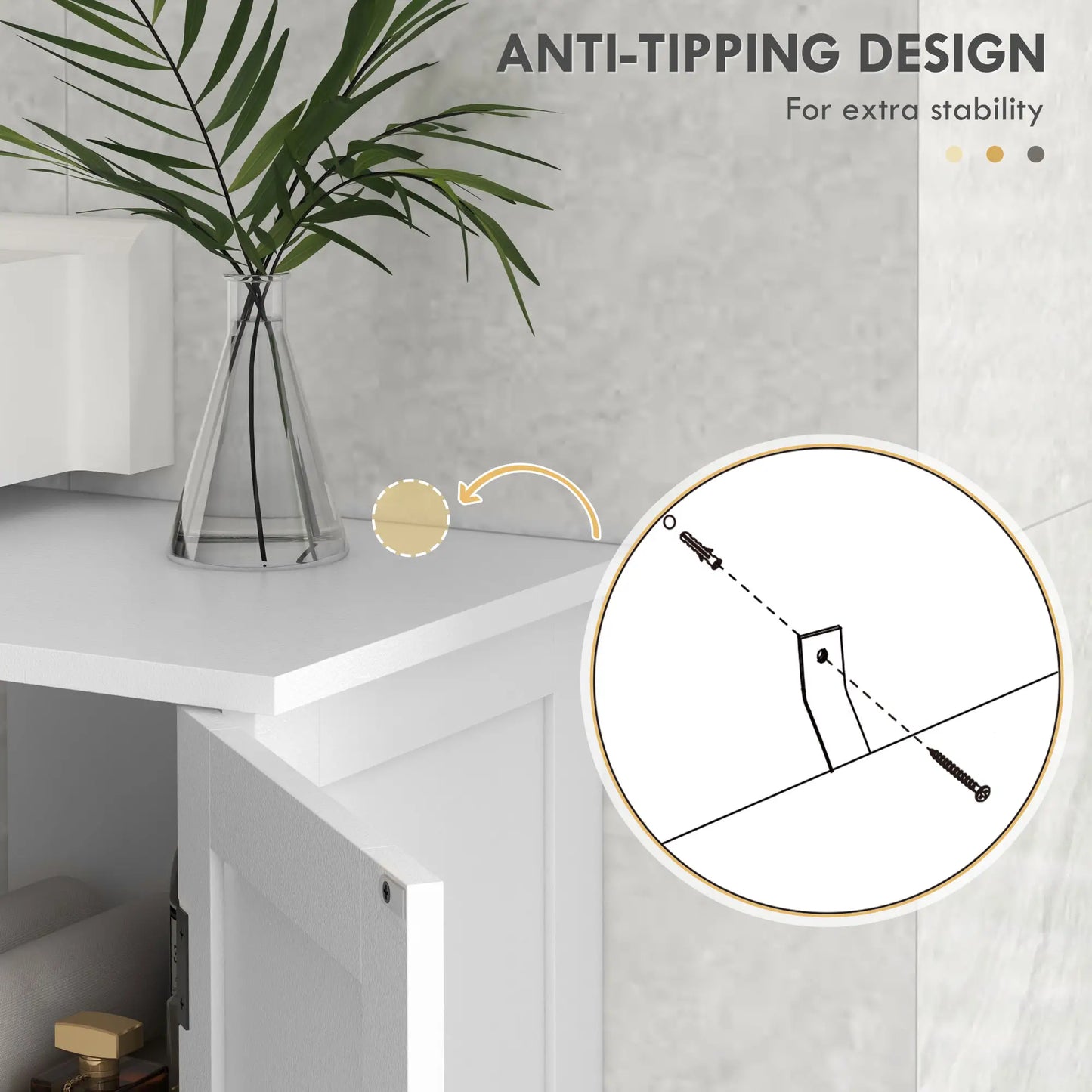 Bathroom Vanity Cabinet, Under Sink Storage, Double Doors, White Sink Cabinets at Gallery Canada
