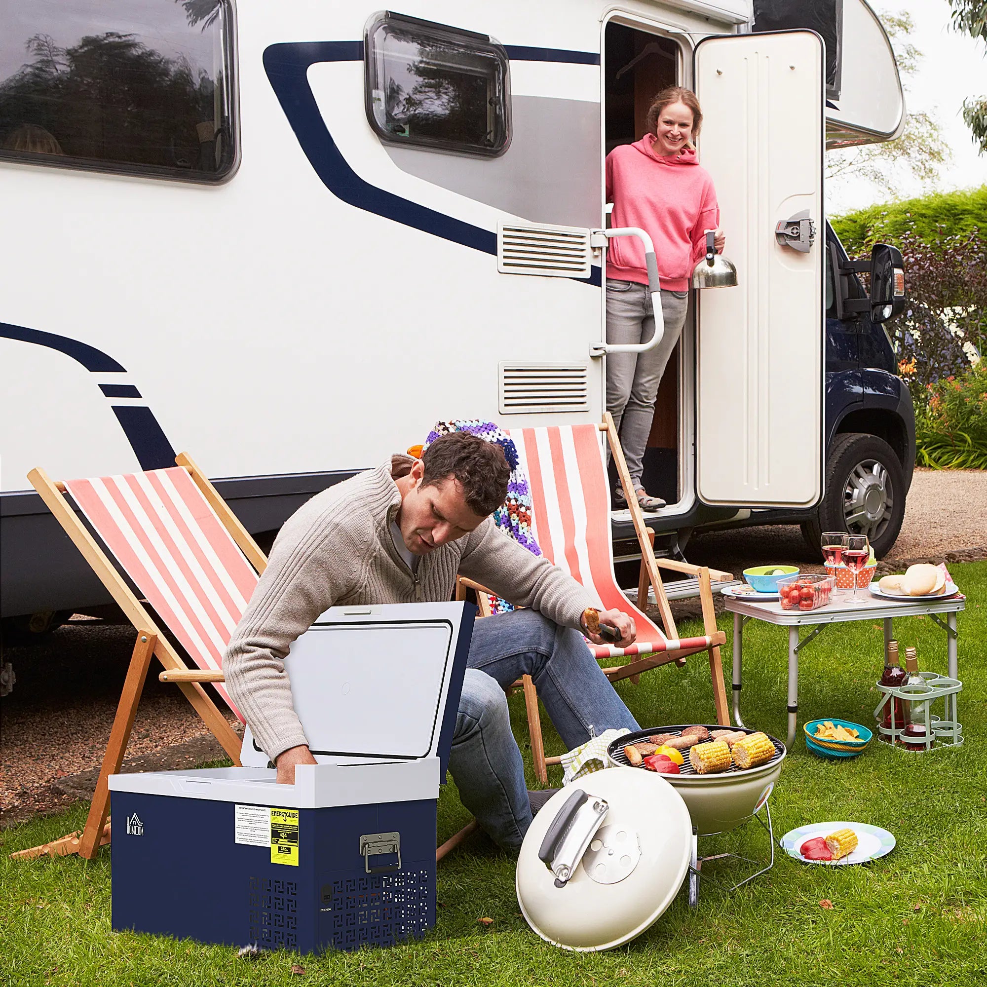 Dual Zone Car Fridge, 32 Quart, 12/24V DC, 100V-240V AC, -4℉-68℉ Car Coolers at Gallery Canada