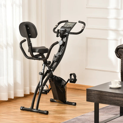 Folding Exercise Bike, 8-Level Magnetic Resistance, Adjustable Seat, Black Exercise & Stationary Bikes at Gallery Canada