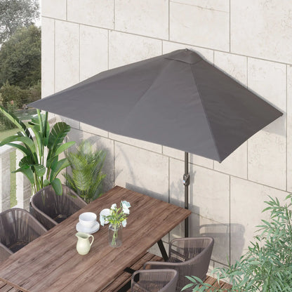 8ft Half Round Umbrella, Outdoor Patio Sun Shade, 5 Ribs Sun Umbrellas at Gallery Canada