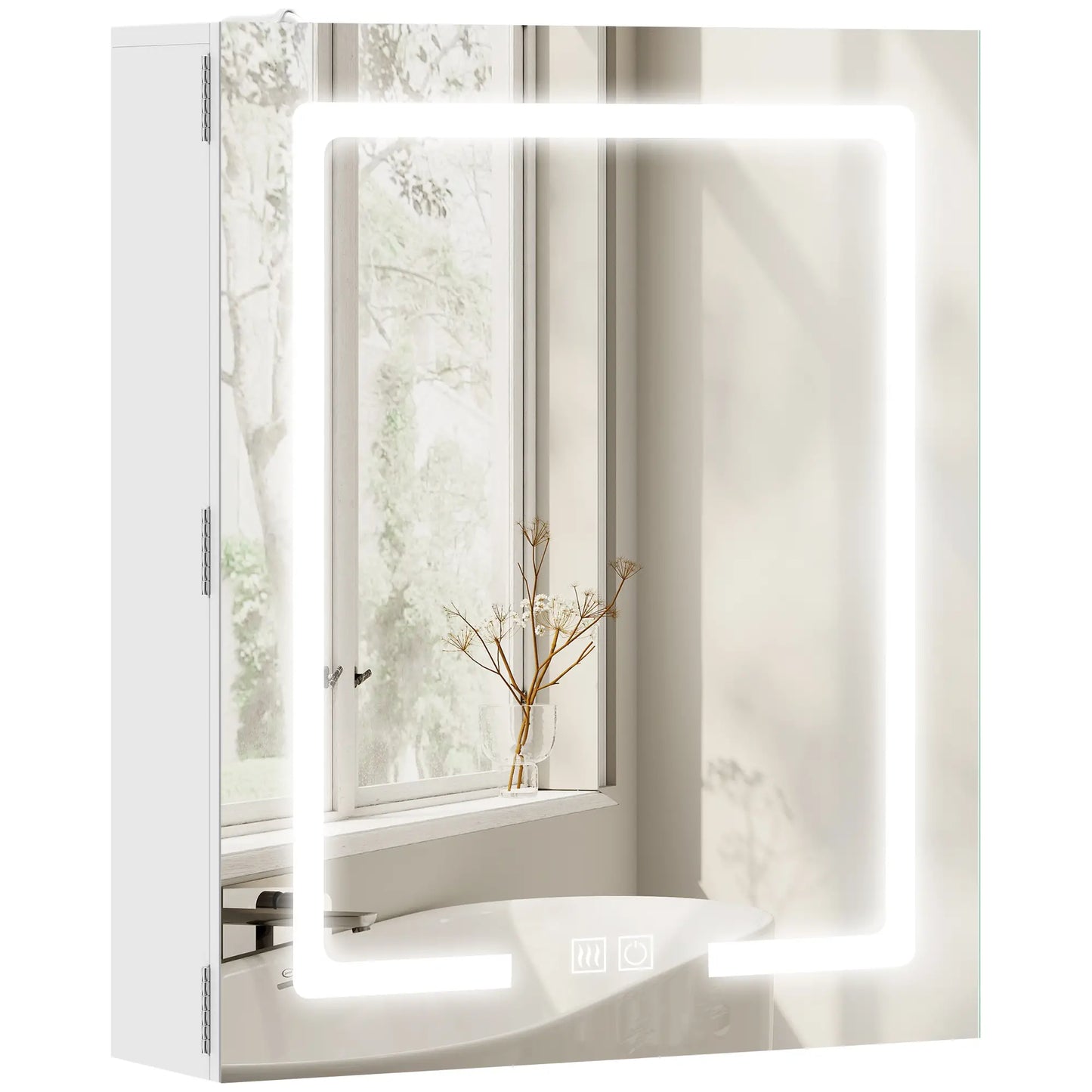 Medicine Cabinet With Lights, Demister Pad, Adjustable Shelves, White Mirror Medicine Cabinets at Gallery Canada