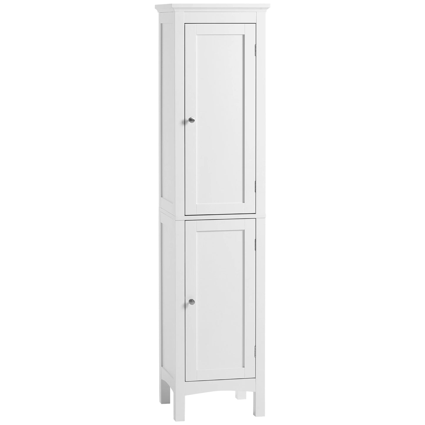 Tall Bathroom Cabinet, Freestanding Storage Organizer, 15" x 13" x 63", White Bathroom Cabinets White at Gallery Canada