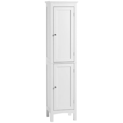 Tall Bathroom Cabinet, Freestanding Storage Organizer, 15" x 13" x 63", White Bathroom Cabinets White at Gallery Canada