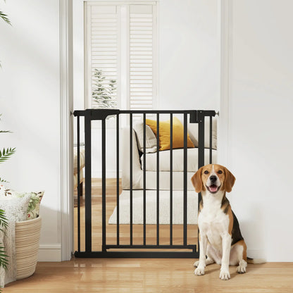 Baby Gate, Pet Safety Gate, 30"-32" Wide, Auto-Close, Black Pet Gates at Gallery Canada