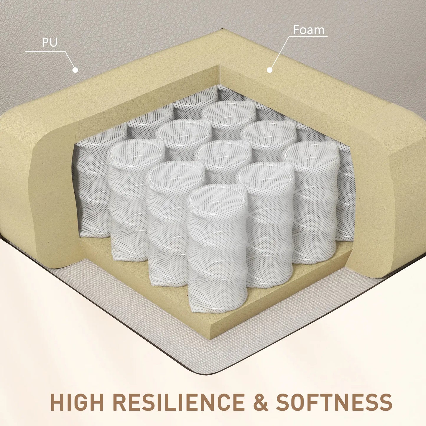 8-Point Vibration Massage Recliner, PU Leather 360° Swivel, Grey Single Sofas at Gallery Canada