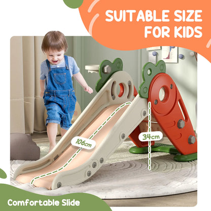 Foldable Toddler Slide, Basketball Hoop, Climber, 1-3 Years, Orange Gym Sets & Swings at Gallery Canada