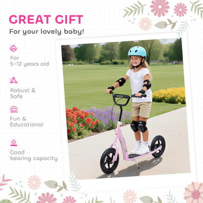 Kids Scooter Bike, 12'' Tire, for 5-12 Year Old, Pink Scooters at Gallery Canada