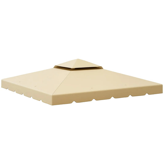 10' X 10' Gazebo Replacement Canopy Top, Vented Roof Patio Cover, Beige Gazebo Canopy Replacement Beige at Gallery Canada