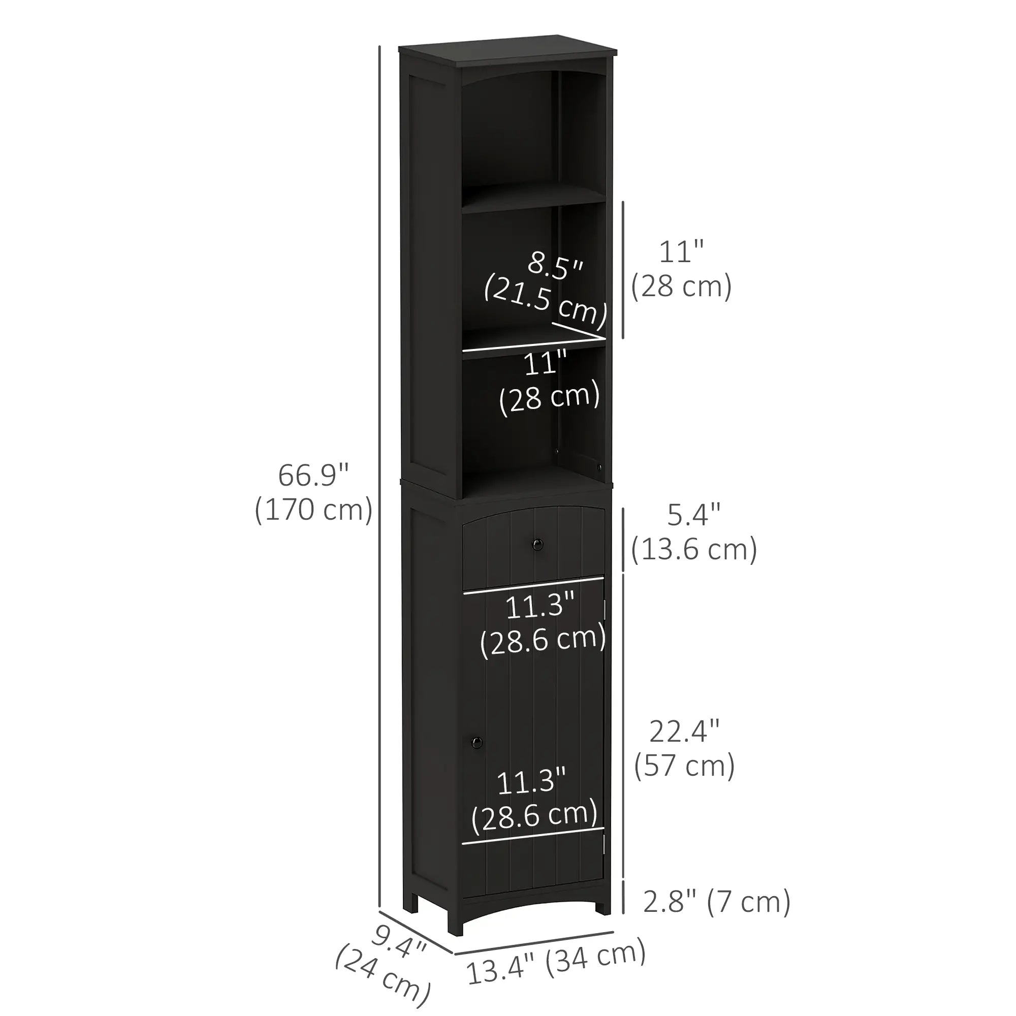 Tall Bathroom Cabinet, Shelves and Drawer Storage Organizer Bathroom Cabinets at Gallery Canada