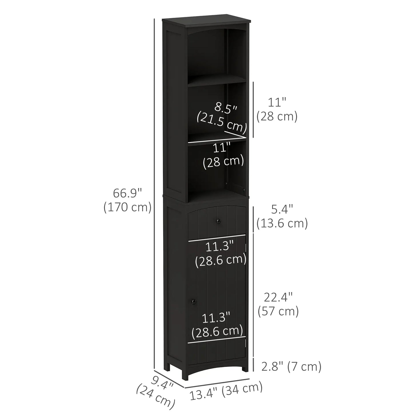 Tall Bathroom Cabinet, Shelves and Drawer Storage Organizer Bathroom Cabinets at Gallery Canada