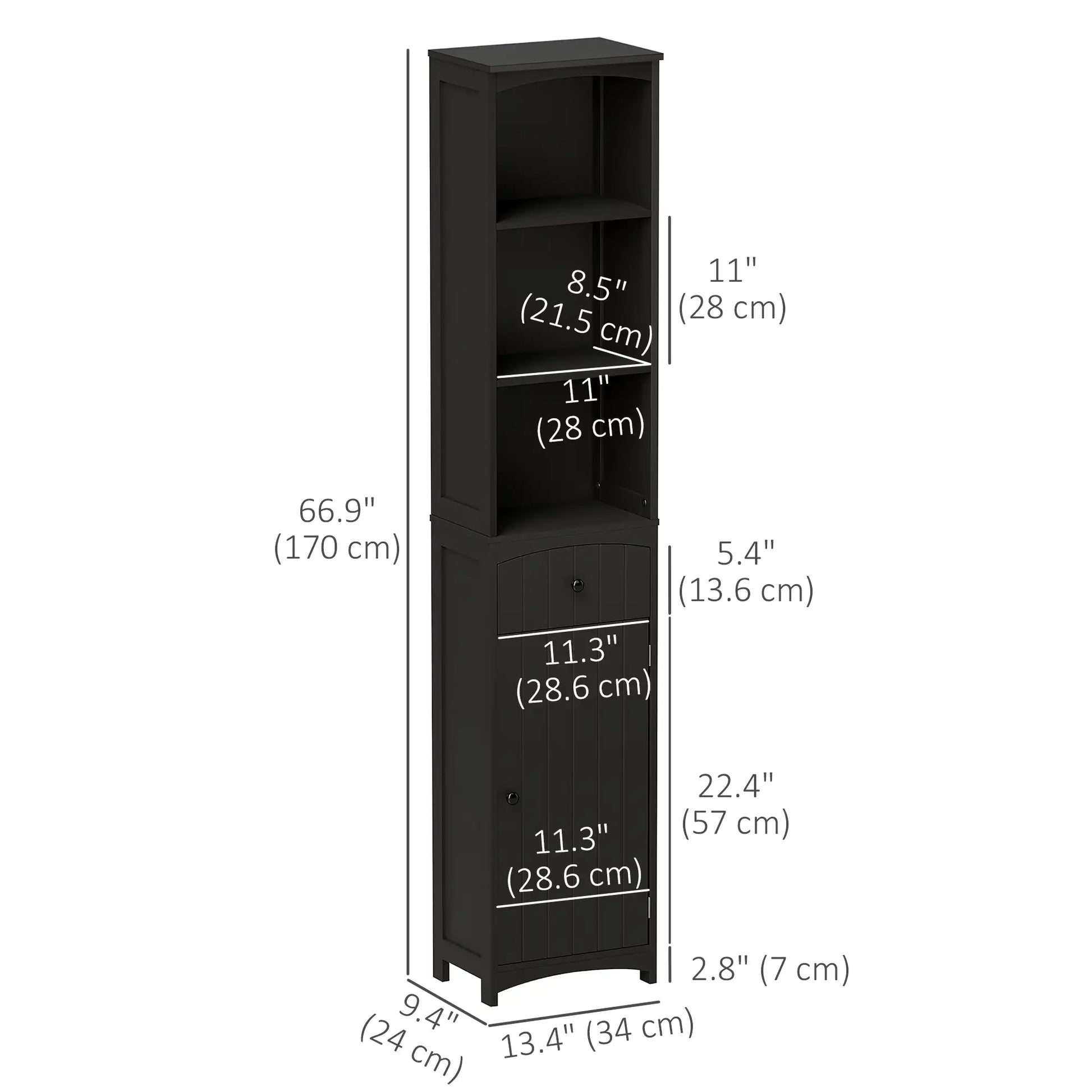 Tall Bathroom Cabinet, Shelves and Drawer Storage Organizer Bathroom Cabinets at Gallery Canada