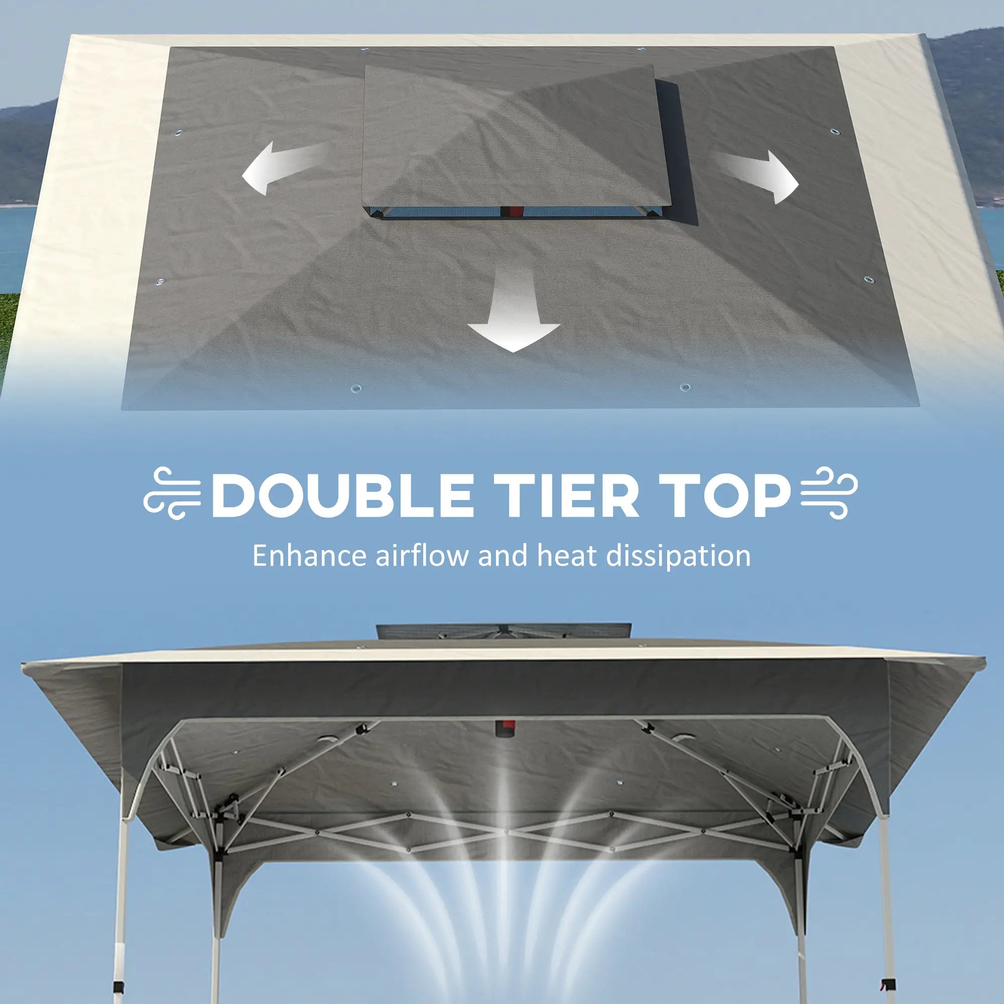 11.5 x 11.5 ft Pop Up Canopy Tent, 1-Button Setup, UPF 50+, Carry Bag, Dark Grey Pop Up Canopies at Gallery Canada