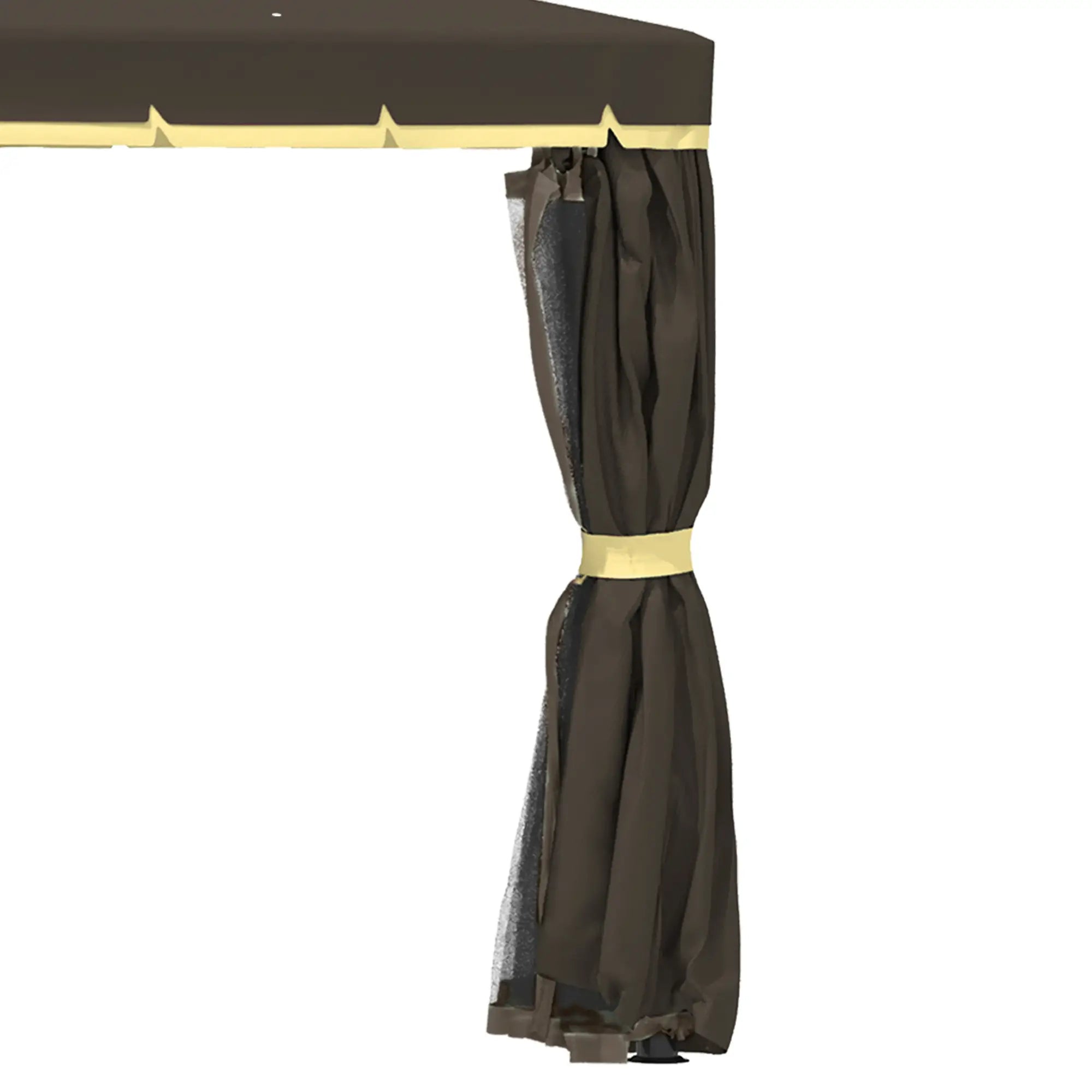 10' x 10' 2-Tier Gazebo Canopy Tent, Zippered Mesh Sidewalls, Aluminum Frame Gazebos at Gallery Canada