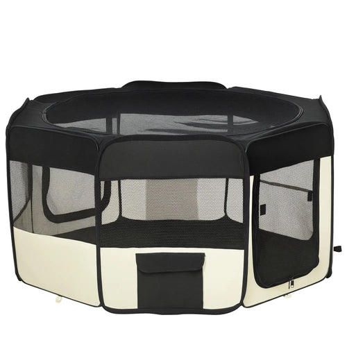 49.2-Inch Soft Folding Dog Playpen, Outdoor Pet Pen with Bag