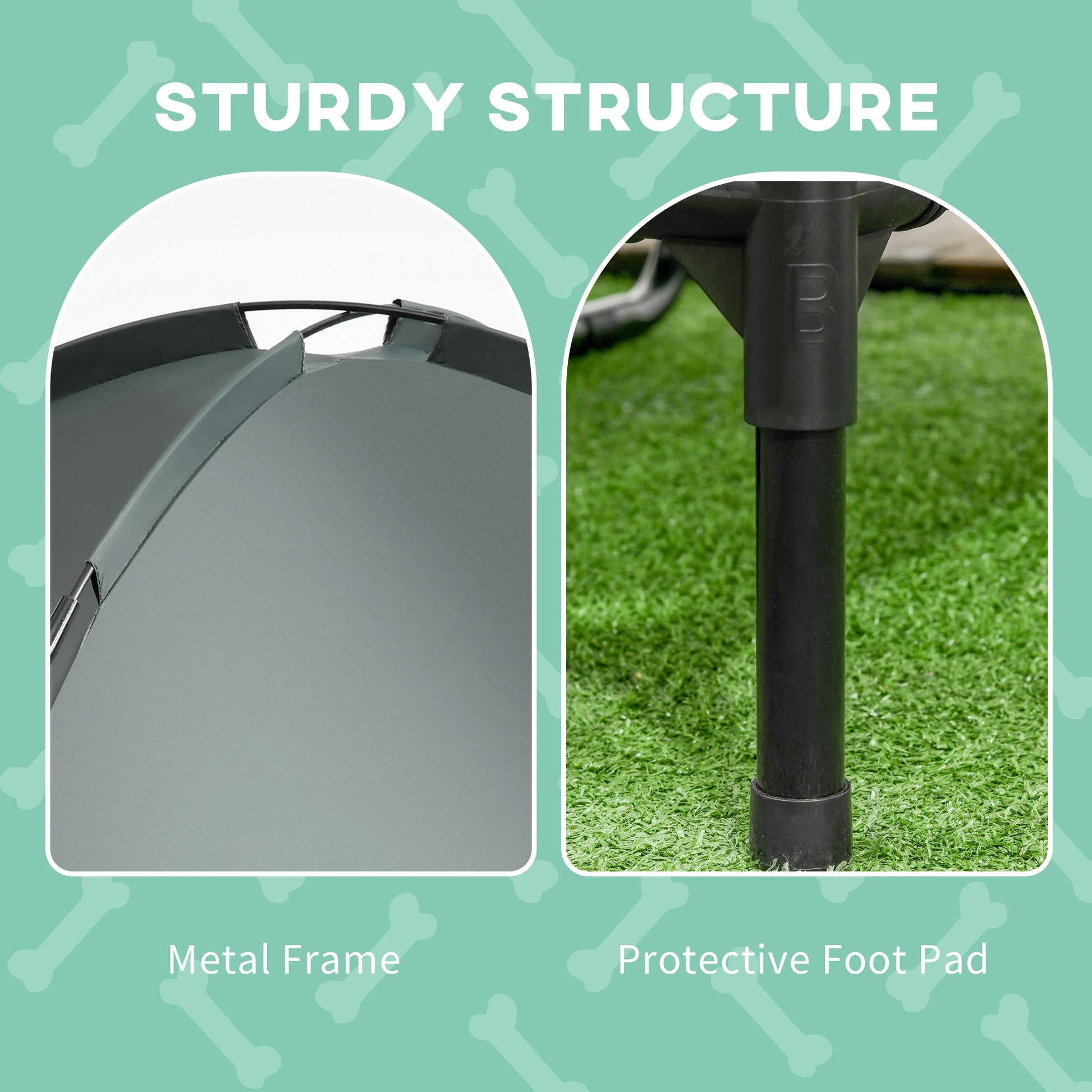 Portable Raised Dog Cot with Canopy, Small-Sized, Grey Elevated Dog Beds at Gallery Canada