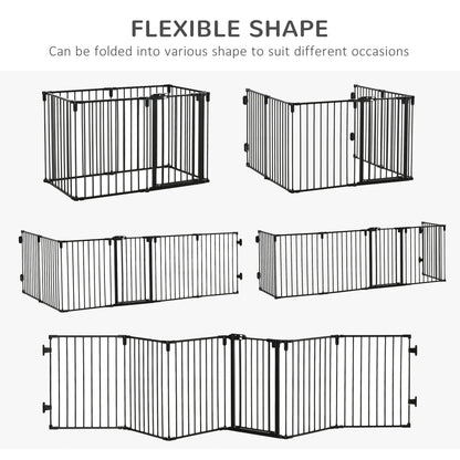 6-Panel Dog Safety Gate, Steel Fence, Black Houses, Kennels & Pens at Gallery Canada