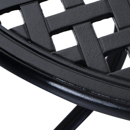 33" Round Patio Dining Table, Cast Aluminum, Black Outdoor Dining Sets at Gallery Canada
