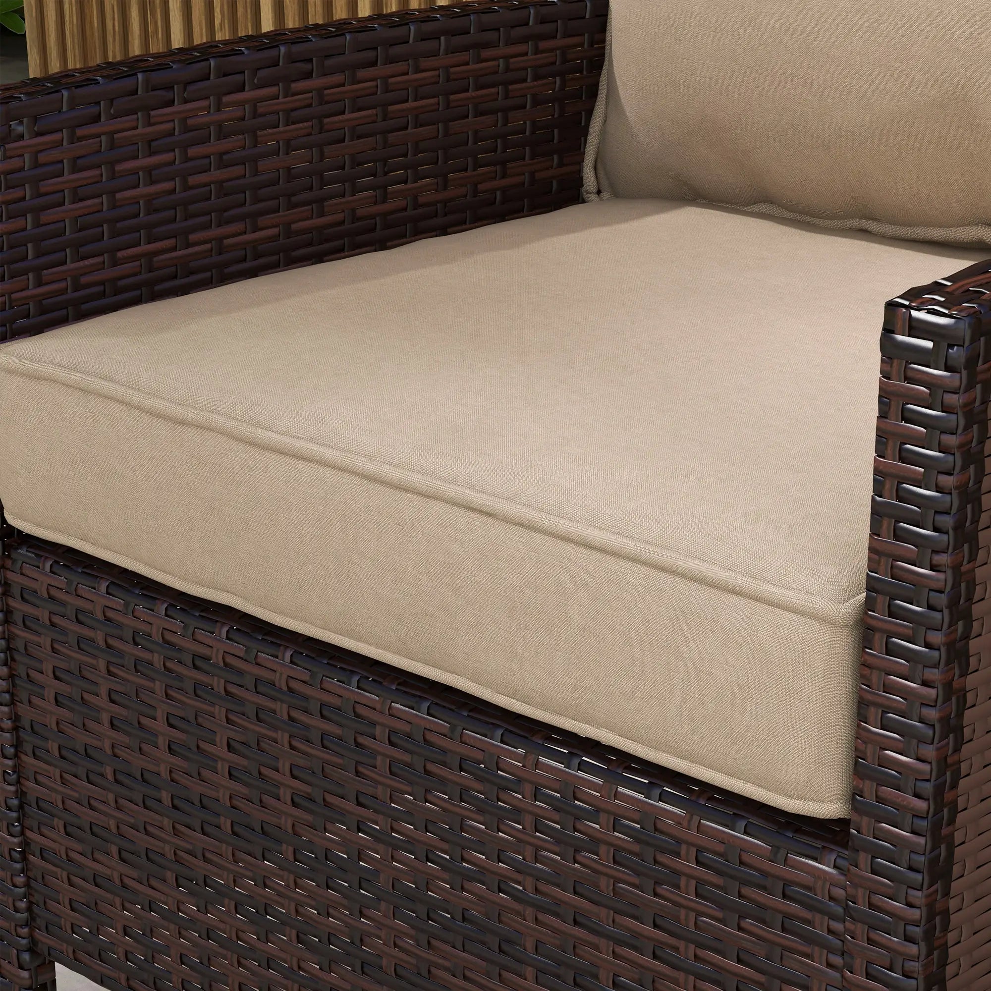 4-Piece Seat Cushion Pillows, Patio Chair Cushions Set, Beige Patio Chair Cushions at Gallery Canada
