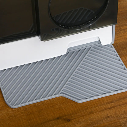 Hooded Cat Litter Box with Lid, Pull-Out Drawer, Scoop, Grey Cat Litter Box Enclosures at Gallery Canada