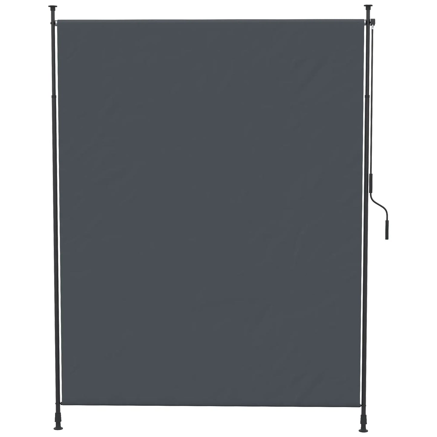 7' x 10' Retractable Patio Awning, Manual Outdoor Privacy Screen, UPF40+ Water-Resistant, Grey Retractable Side Awning Grey at Gallery Canada