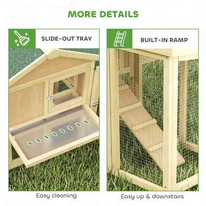 Wooden Chicken Coop, Large Rabbit Hutch, Nesting Box, Run, Ramp, Drawer Chicken Coops at Gallery Canada