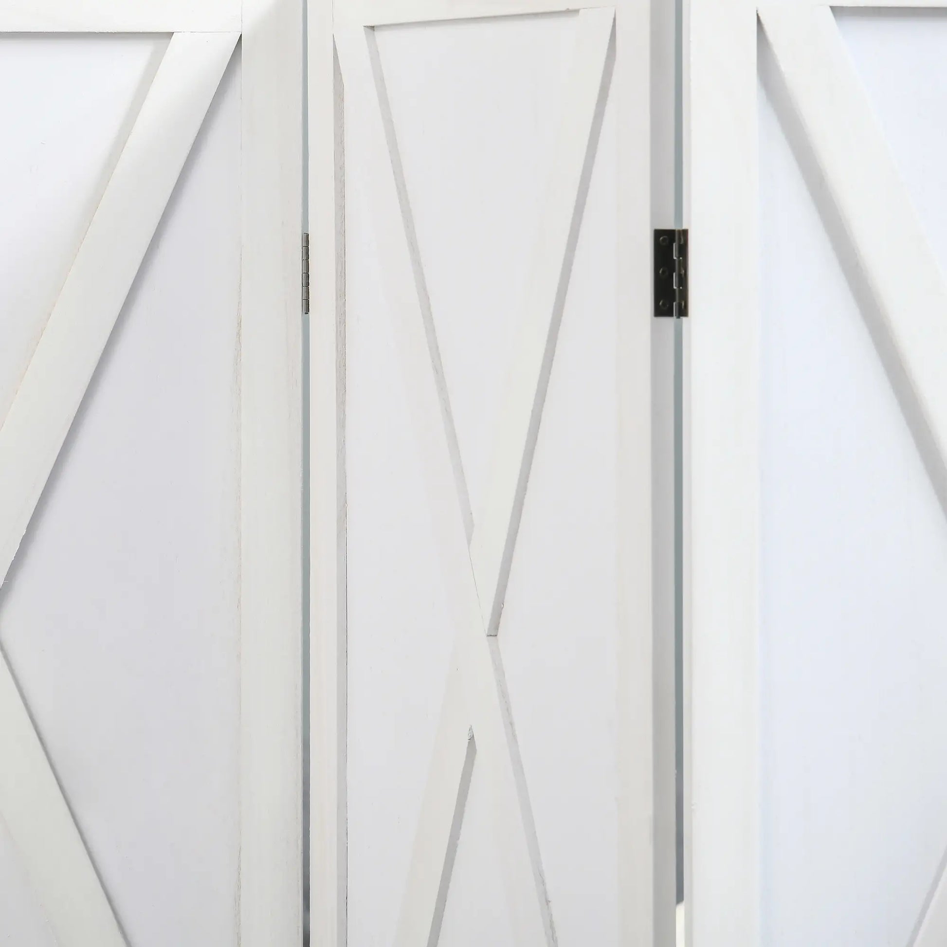3-Panel Wall Partition, Foldable Wooden Frame 5.6FT, White Room Dividers at Gallery Canada