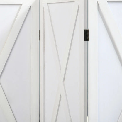 3-Panel Wall Partition, Foldable Wooden Frame 5.6FT, White Room Dividers at Gallery Canada
