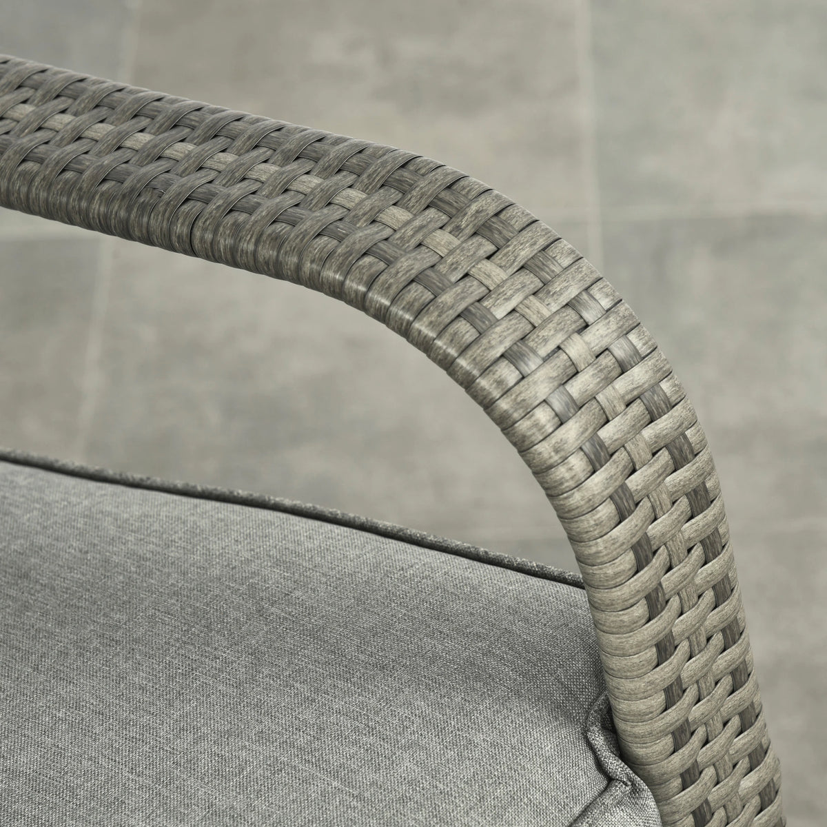 Outdoor Wicker Rocking Chair With Cushion, Mixed Grey Outdoor Rocking Chairs at Gallery Canada